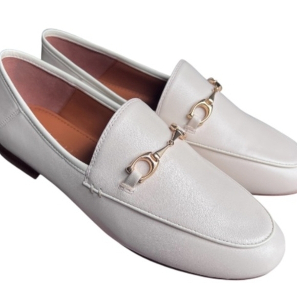 Coach Shoes - Brand NEW!! Coach Haley LTR Loafer Chalk Leather Slip-On